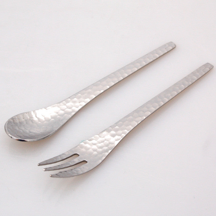 Silver Scales 8-Piece Dessert Spoons and Forks Set