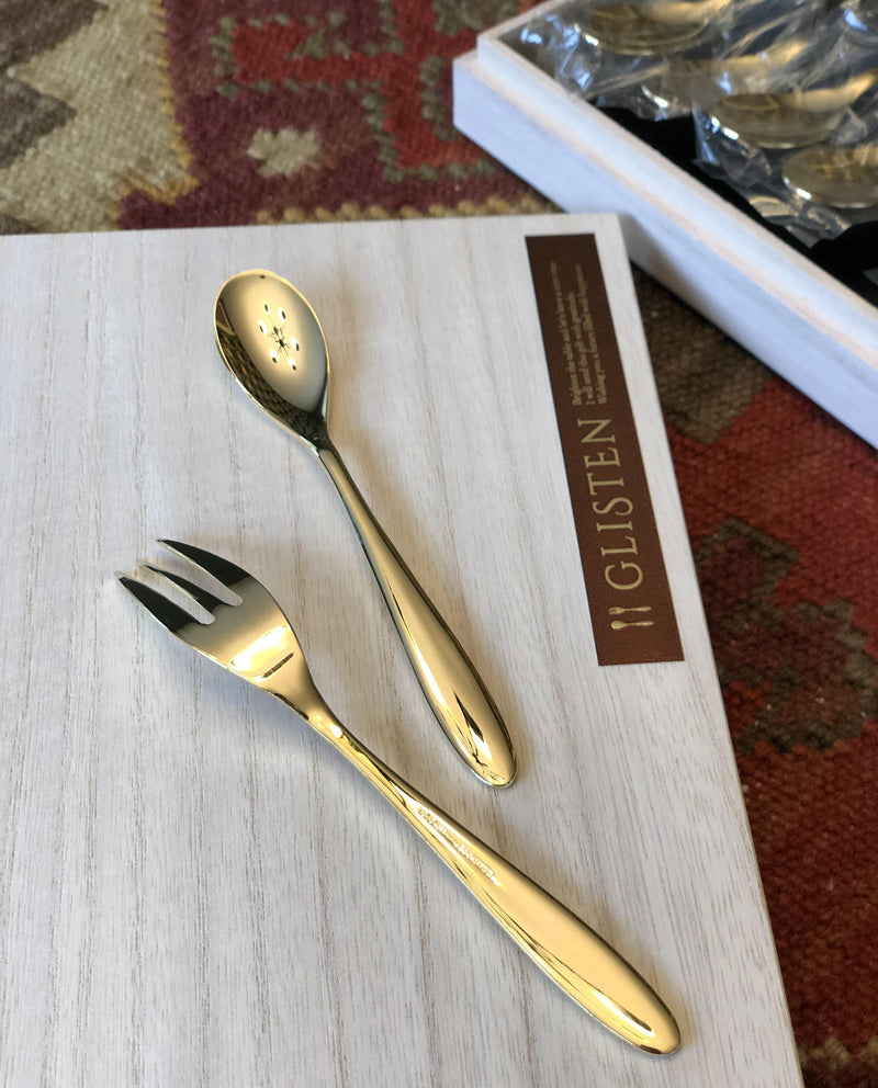 Golden Time Dessert Spoons & Forks 10-Piece Set